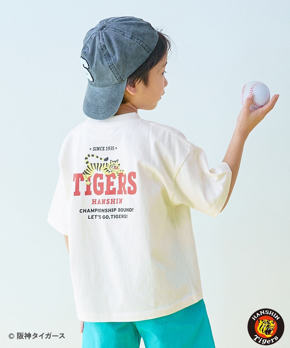 【SALE／18%OFF】devirock 【阪神タイガースコラボ】 BIGシルエット キッズ半袖Tシャツ Tシャツ 25SS デビロック トップス カットソー・Tシャツ グレー イエローのサムネイル