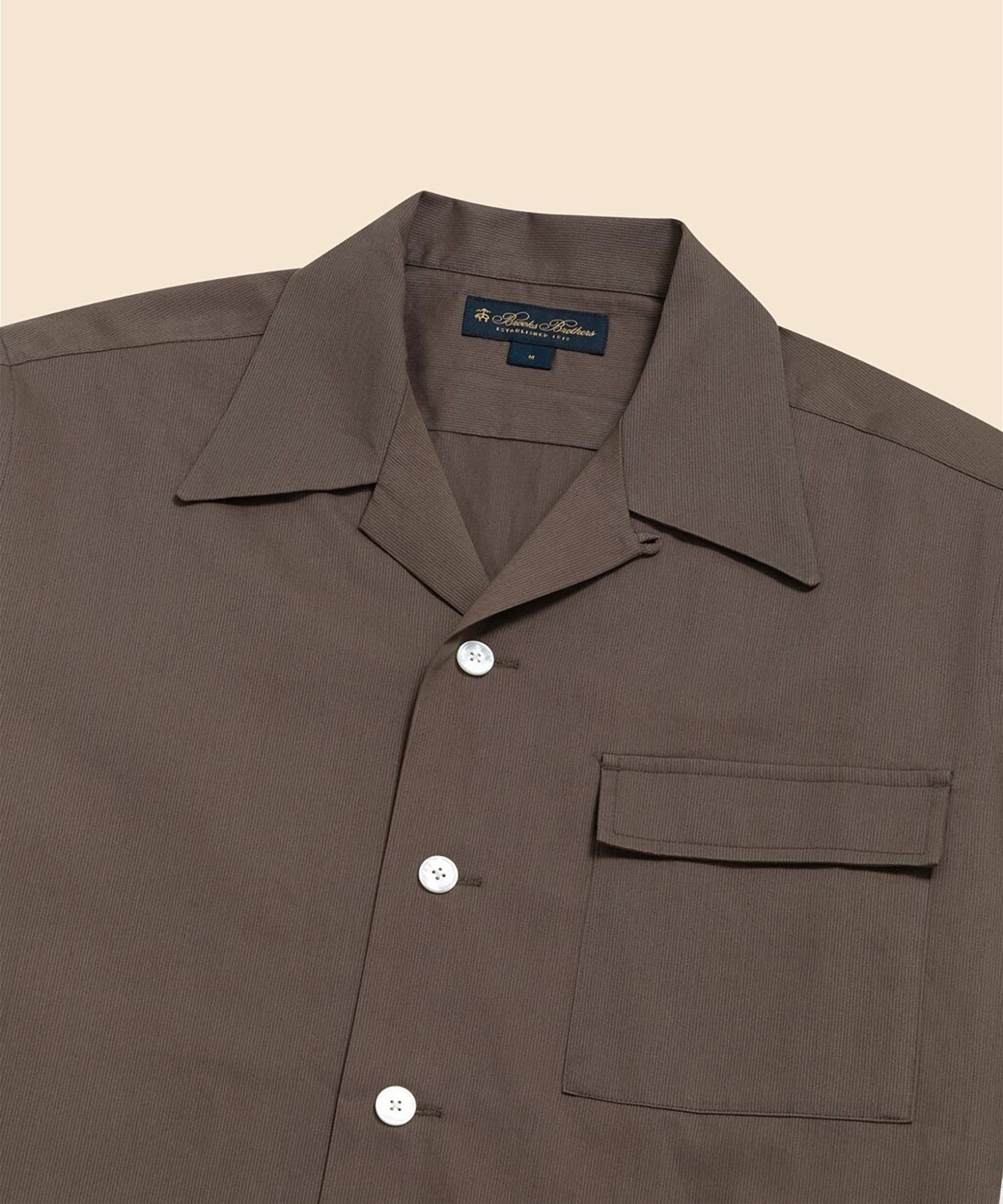 【SALE／45%OFF】BROOKS BROTHERS コットンピケ オープンカラーシャツ ブルックス ブラザーズ トップス シャツ・ブラウス ブラウン【送料無料】