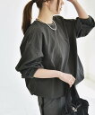 quaranciel 《予約》quaranciel:<多機能/洗濯機可能>ナイロン タスラン ドロスト ルーズ プルオーバー シップス トップス その他のトップ...