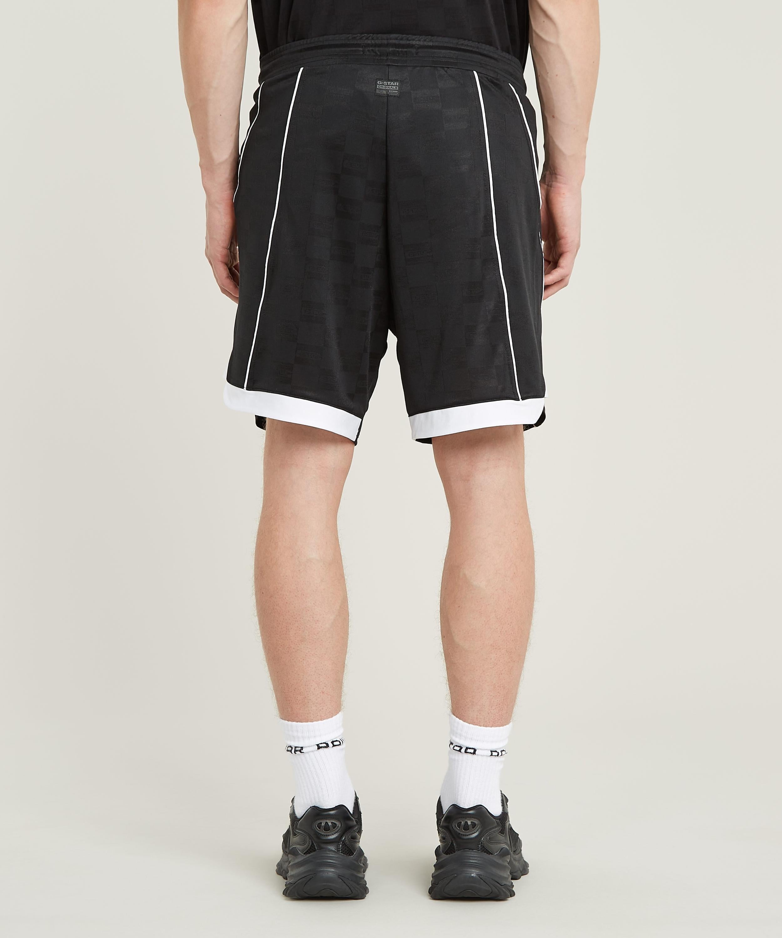 【公式ショップ】FOOTBALL SHORT/フットボールジャージーショートパンツ/ユニセックス ジースターロゥ パンツ ジャージ・スウェットパンツ ブラック