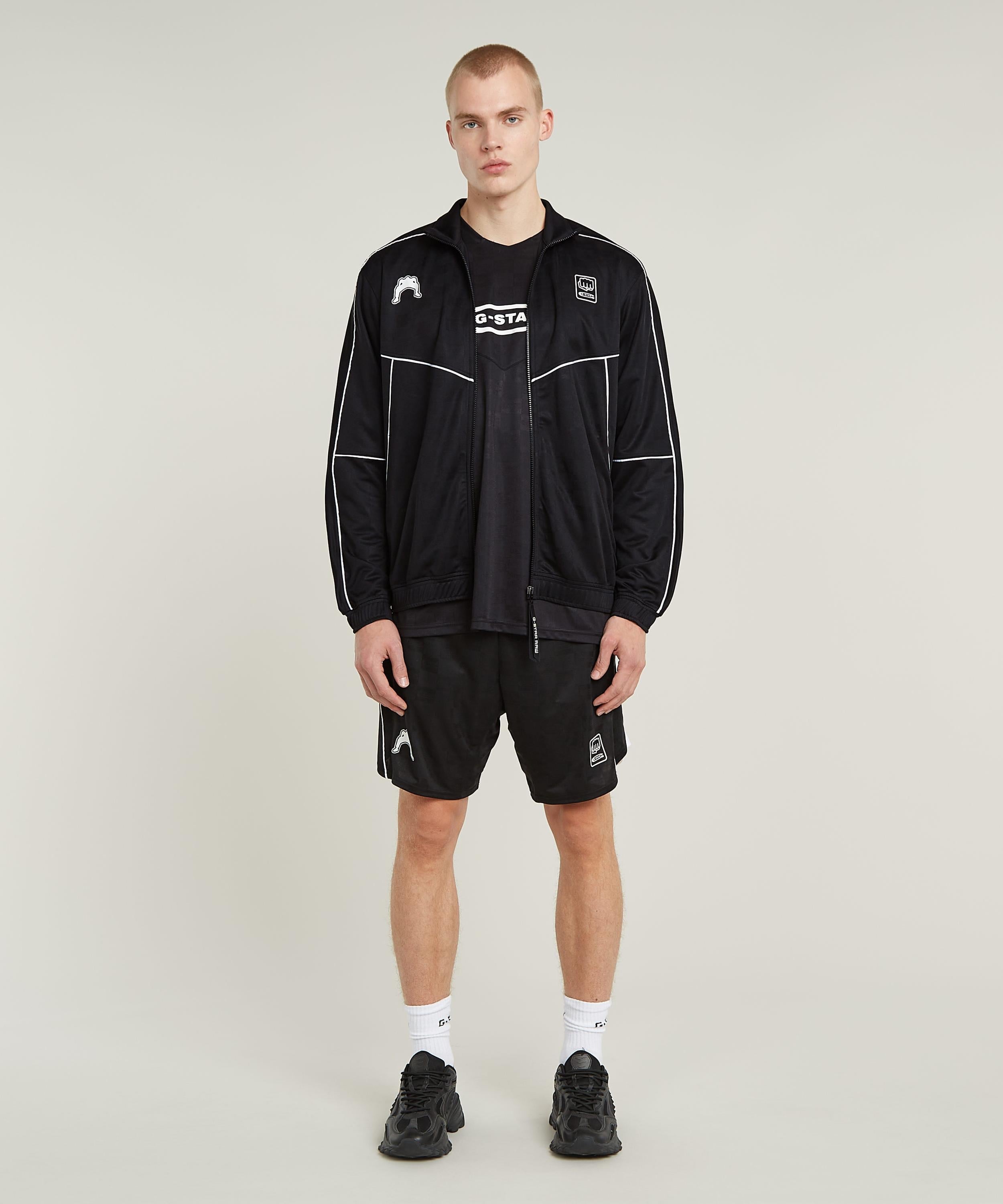 【公式ショップ】FOOTBALL SHORT/フットボールジャージーショートパンツ/ユニセックス ジースターロゥ パンツ ジャージ・スウェットパンツ ブラック