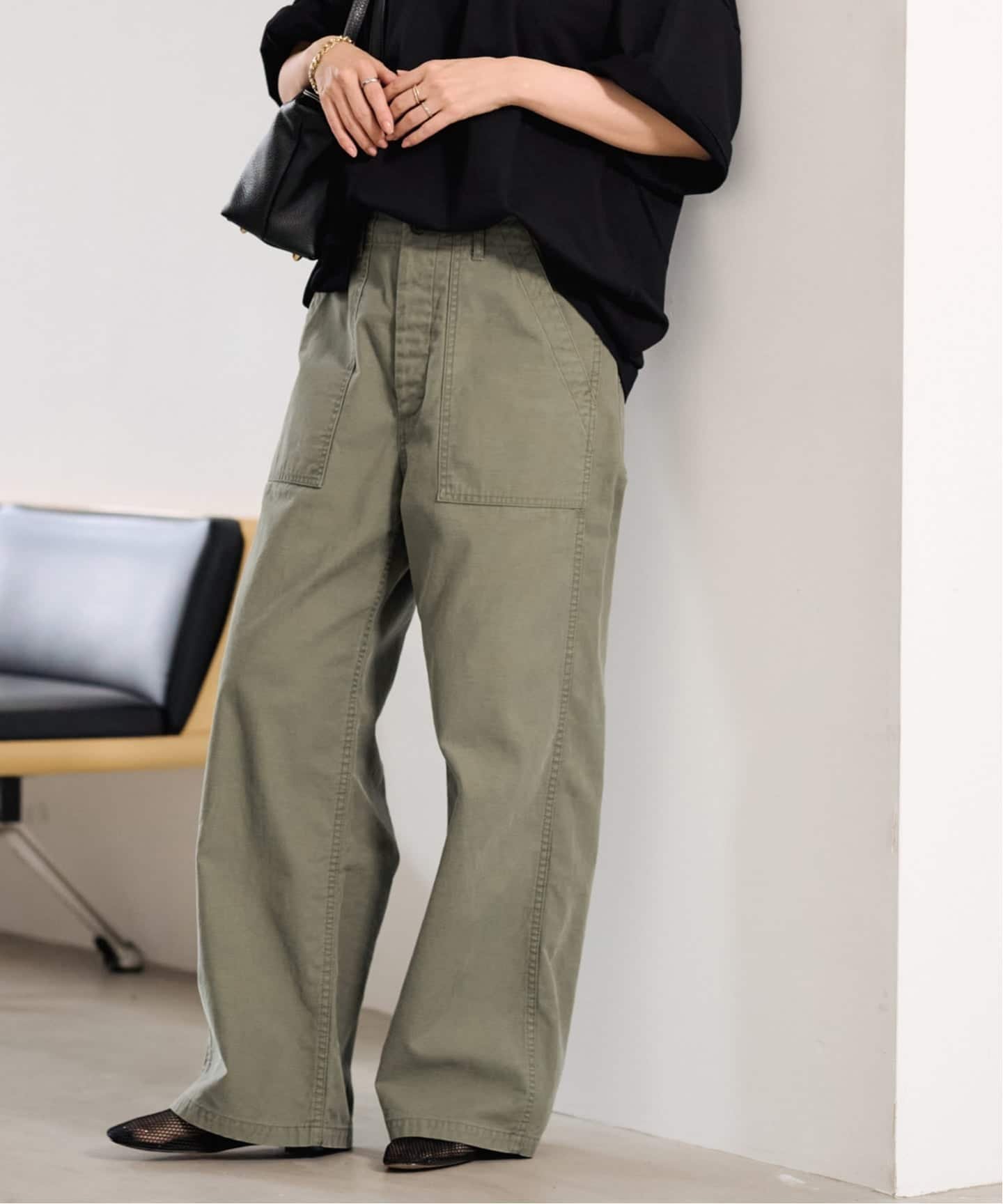 FRAMeWORK ≪追加予約≫ライトミリタリースラブベイカーパンツ 4 フレームワーク パンツ カーゴパンツ カーキグリーン ピンク ホワイト【送料無料】