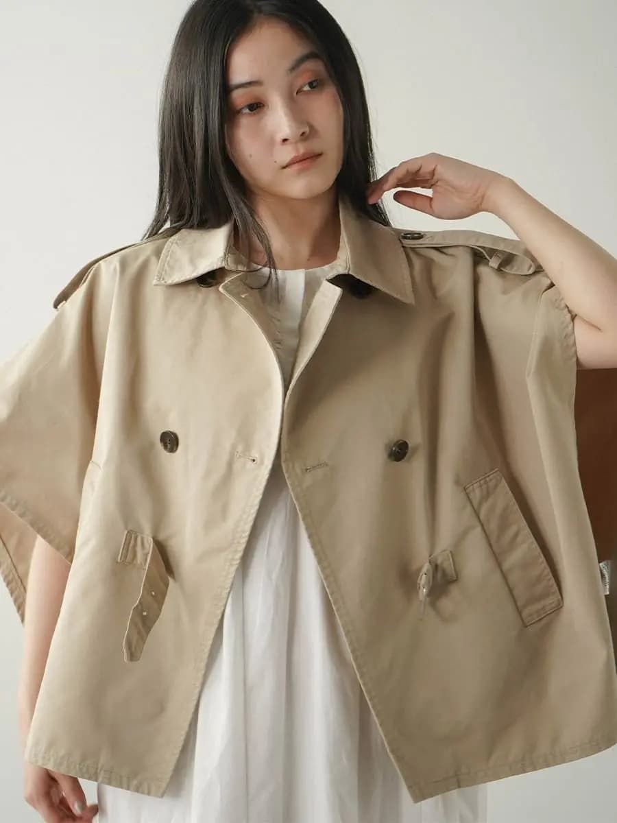 FIKA. Trench cape jacket ラシュッド ジャケット・アウター その他のジャケット・アウター ベージュ【送料無料】