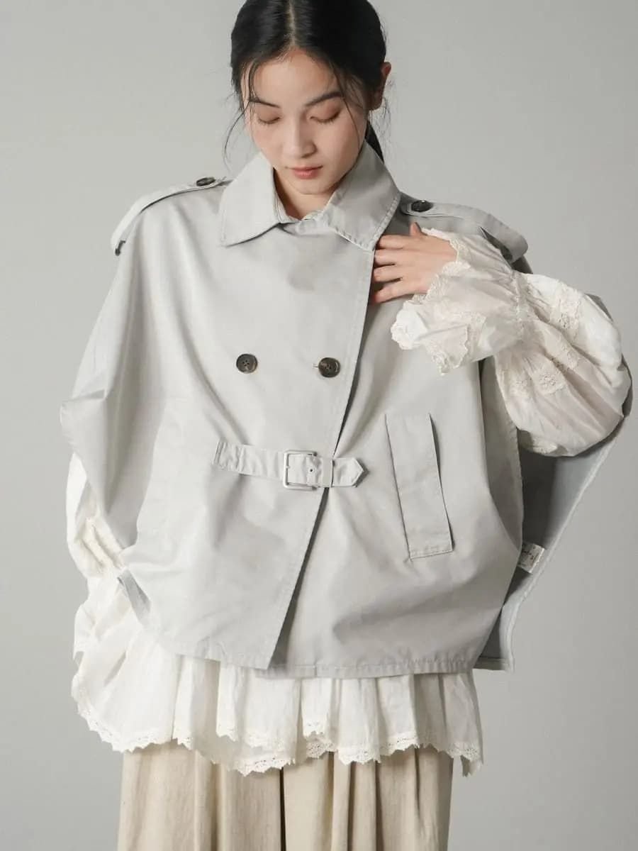 FIKA. Trench cape jacket ラシュッド ジャケット・アウター その他のジャケット・アウター ベージュ【送料無料】