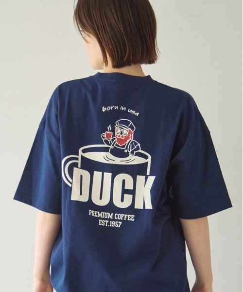 DUCKSTER/ダックスター 吸水速乾ルーズフィットポケS/STEE《COFFEE》(MENS) ゴースローキャラバン トップス カットソー・Tシャツ ネイビー
