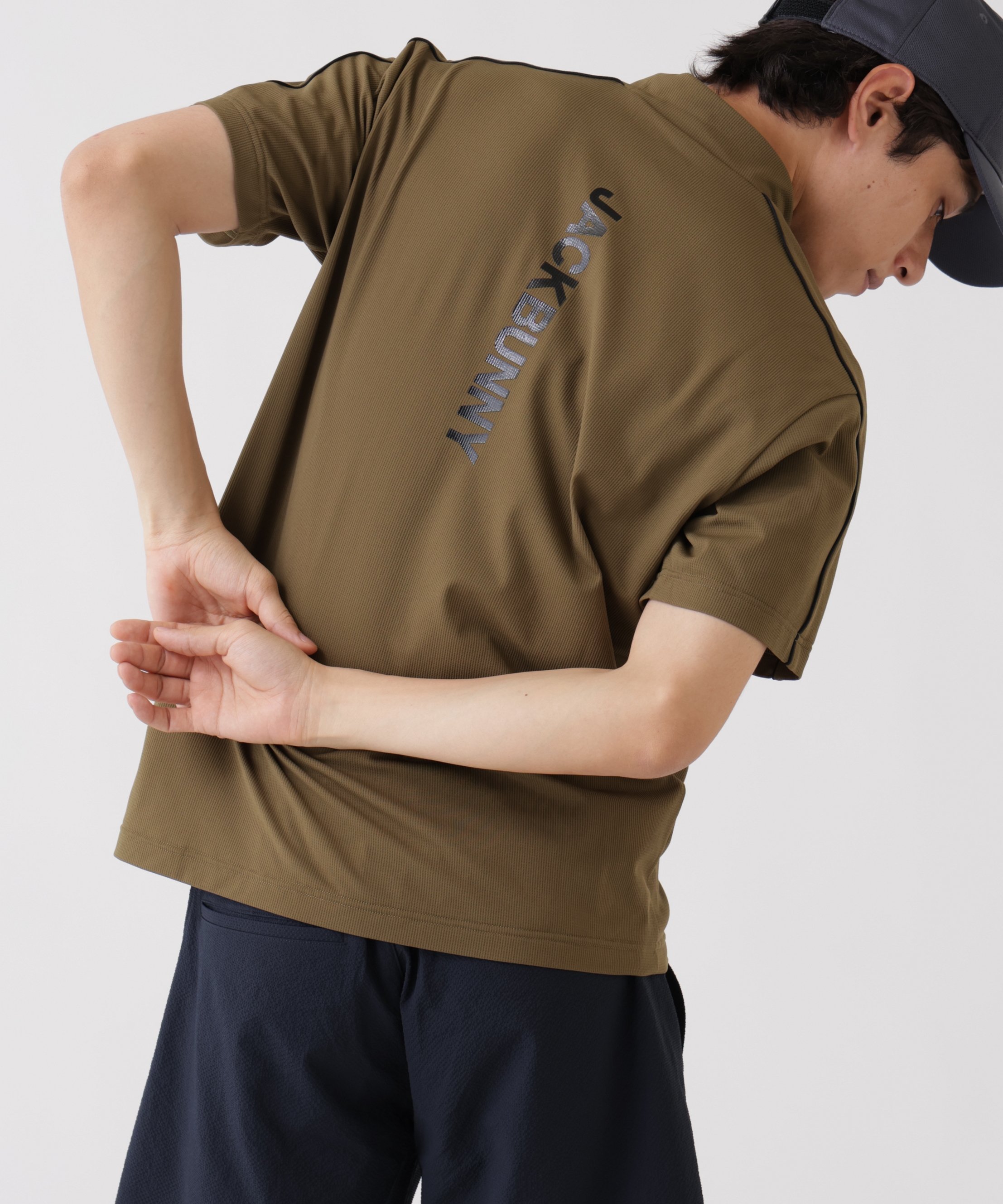 Jack Bunny!! HyperHeli×ドライメッシュ半袖モックネックカットソー ジャックバニー トップス その他のトップス ネイビー ホワイト イエロー カーキグリーン