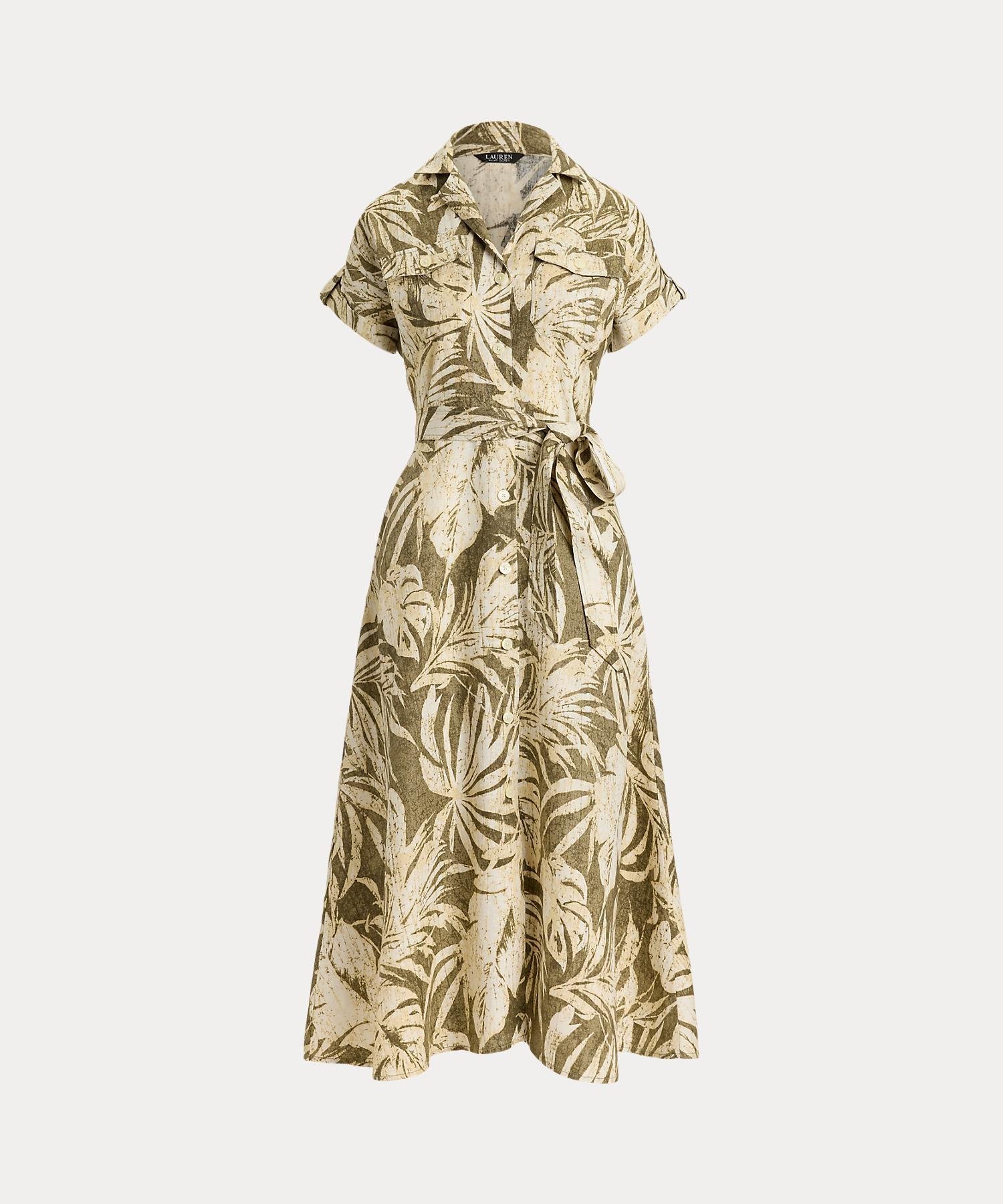 LAUREN RALPH LAUREN パームフロンドプリント リネン キャンプ シャツドレス ラルフローレン ワンピース・ドレス ワンピース グリーン【送料無料】 stylife-15730407 Rakuten Fashion サンプル画像2