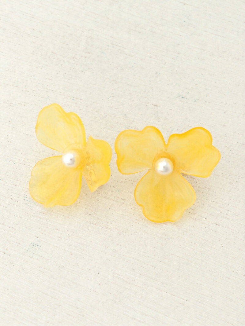 【SALE／75%OFF】axes femme (W)クリアフラワーイヤリング アクシーズファム アクセサリー・腕時計 イヤリング・イヤーカフ イエロー ブルーのサムネイル