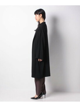 【SALE/70%OFF】LAPINE BLANCHE ウールバラシャ ライトコート ラピーヌブランシュ コート/ジャケット ハーフコート ブラック ブラウン【送料無料】