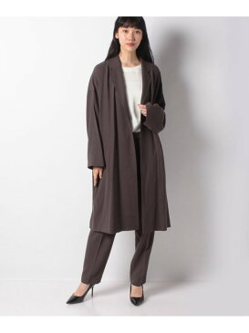 【SALE/70%OFF】LAPINE BLANCHE ウールバラシャ ライトコート ラピーヌブランシュ コート/ジャケット ハーフコート ブラック ブラウン【送料無料】