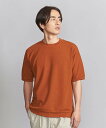 【SALE／30%OFF】BEAUTY&YOUTH UNITED ARROWS ダブルフェイス コンフォート クルーネック ショートスリーブ ニット ユナイテッドアローズ アウトレット トップス カットソー・Tシャツ ブラウン ホワイト【送料無料】