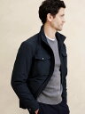 バナナリパブリック 【SALE／43%OFF】BANANA REPUBLIC FACTORY STORE (M)BANANA REPUBLIC FACTORY STORE　　モックネックジャケット バナナ・リパブリック ファクトリーストアー ジャケット・アウター ブルゾン・ジャンパー ネイビー ブラウン【送料無料】