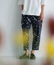 楽天Rakuten Fashion【SALE／50％OFF】BEAMS LIGHTS MEN BEAMS LIGHTS / 『The Bulb Book』 フラワープリント イージーパンツ ビームス アウトレット パンツ その他のパンツ ネイビー ベージュ【送料無料】