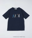 【SALE／10 OFF】SHIPS SHIPS: THE BEATLES エンブロイダリー Tシャツ 24SS シップス トップス カットソー Tシャツ ネイビー ホワイト ブルー【送料無料】