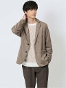 【SALE/30%OFF】TAKA-Q ピーチ起毛 2ボタン テーラードジャケット タカキュー トップス その他のトップス ブラック ベージュ【送料無料】