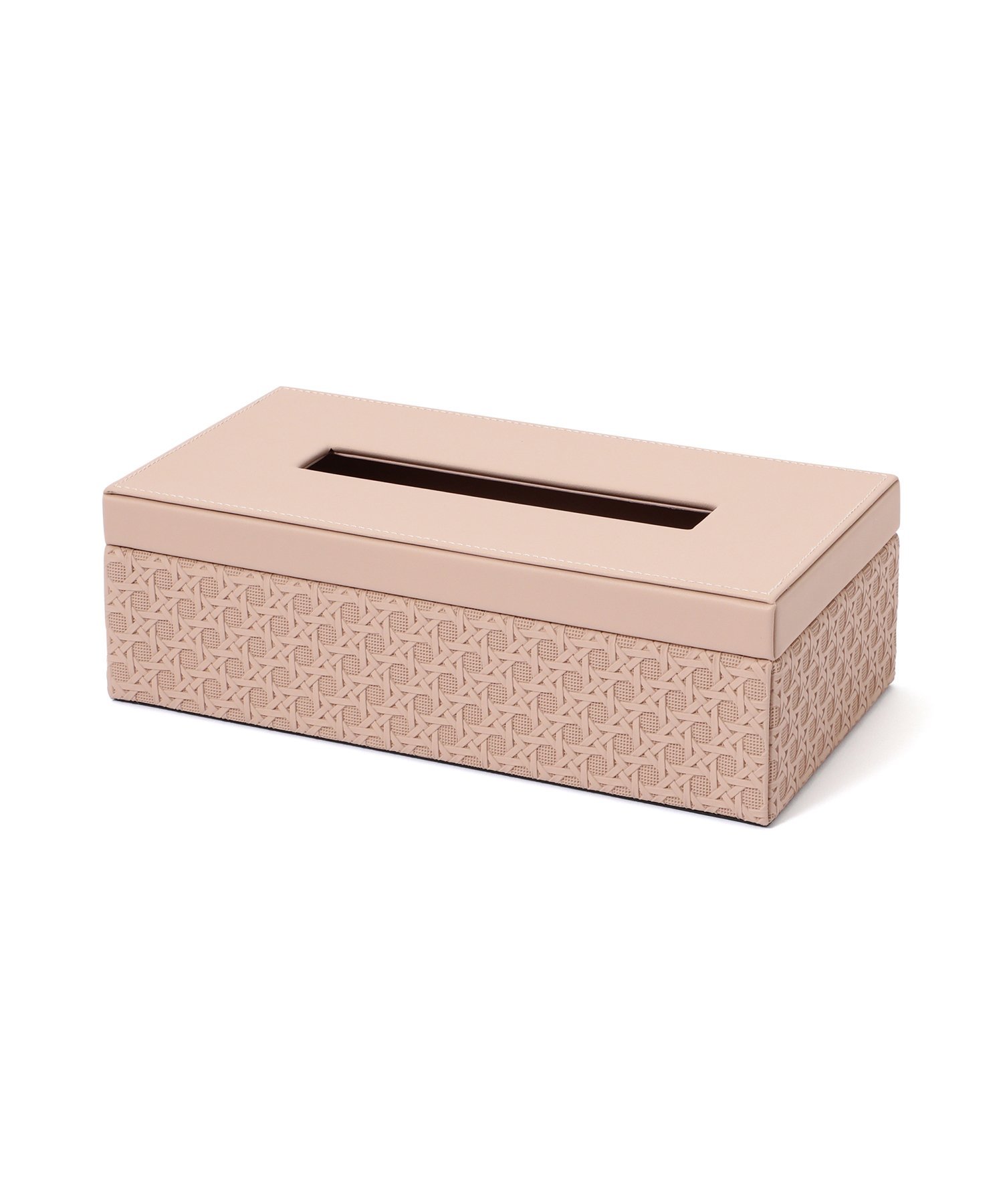 エンボス ティッシュボックス ピンク