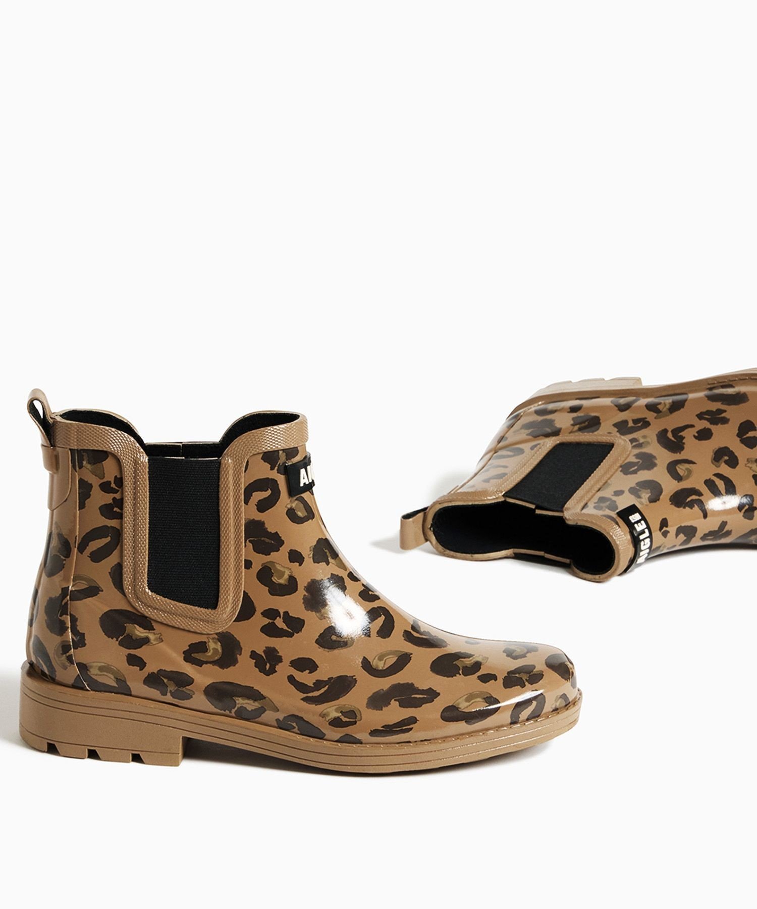 【SALE／30%OFF】AIGLE カーヴィル ヒョウ柄プリント サイドゴア レインブーツ エーグル シューズ・靴 レインシューズ・ブーツ【送料無料】
