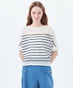 【SALE/25%OFF】MACKINTOSH PHILOSOPHY シアーボーダーワイドニット マッキントッシュ フィロソフィー トップス ニット ホワイト【送料無料】
