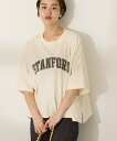 【SALE/4%OFF】AMERICAN HOLIC STANFORD BIGプルオーバー アメリカン ホリック トップス カットソー・Tシャツ ブラウン ベージュ グレー ホワイト グリーン