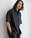 HEREIAM 【HEREIAM MEN】撥水/マルチフェイスシャツ ベイフロー トップス その他のトップス ブラック【送料無料】(4)