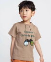 BeBe 双眼鏡立体ラバープリント天竺半袖Tシャツ(90~140cm) ベベ オンライン ストア トップス カットソー・Tシャツ ベージュ【送料無料】
