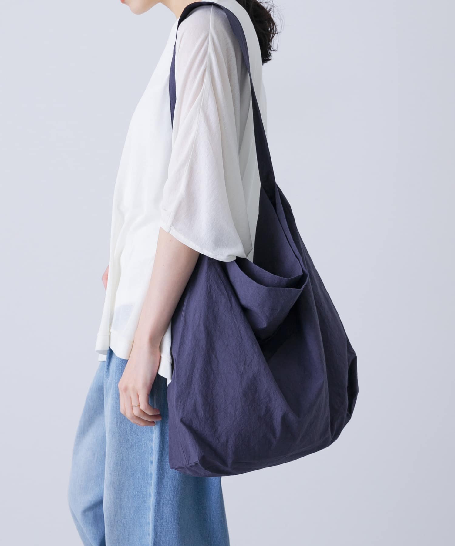 かぐれ コットンショルダーバッグ カグレ バッグ ショルダーバッグ ネイビー レッド グレー ブラック【..