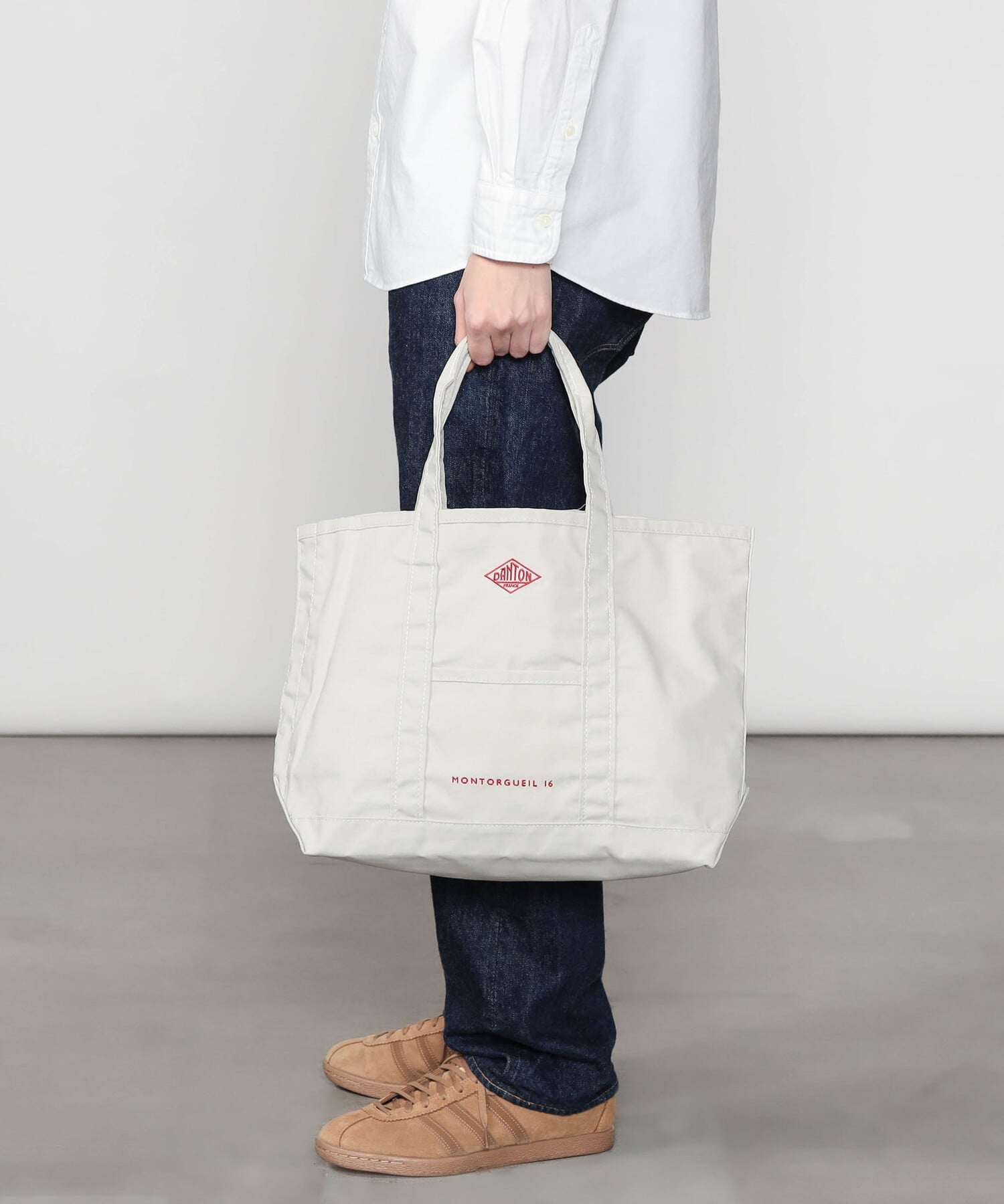 Bshop DANTON ｜ キャンバス マルシェバッグ MONTORGUEIL UNISEX ビショップ バッグ トートバッグ ベージュ ブラック【送料無料】