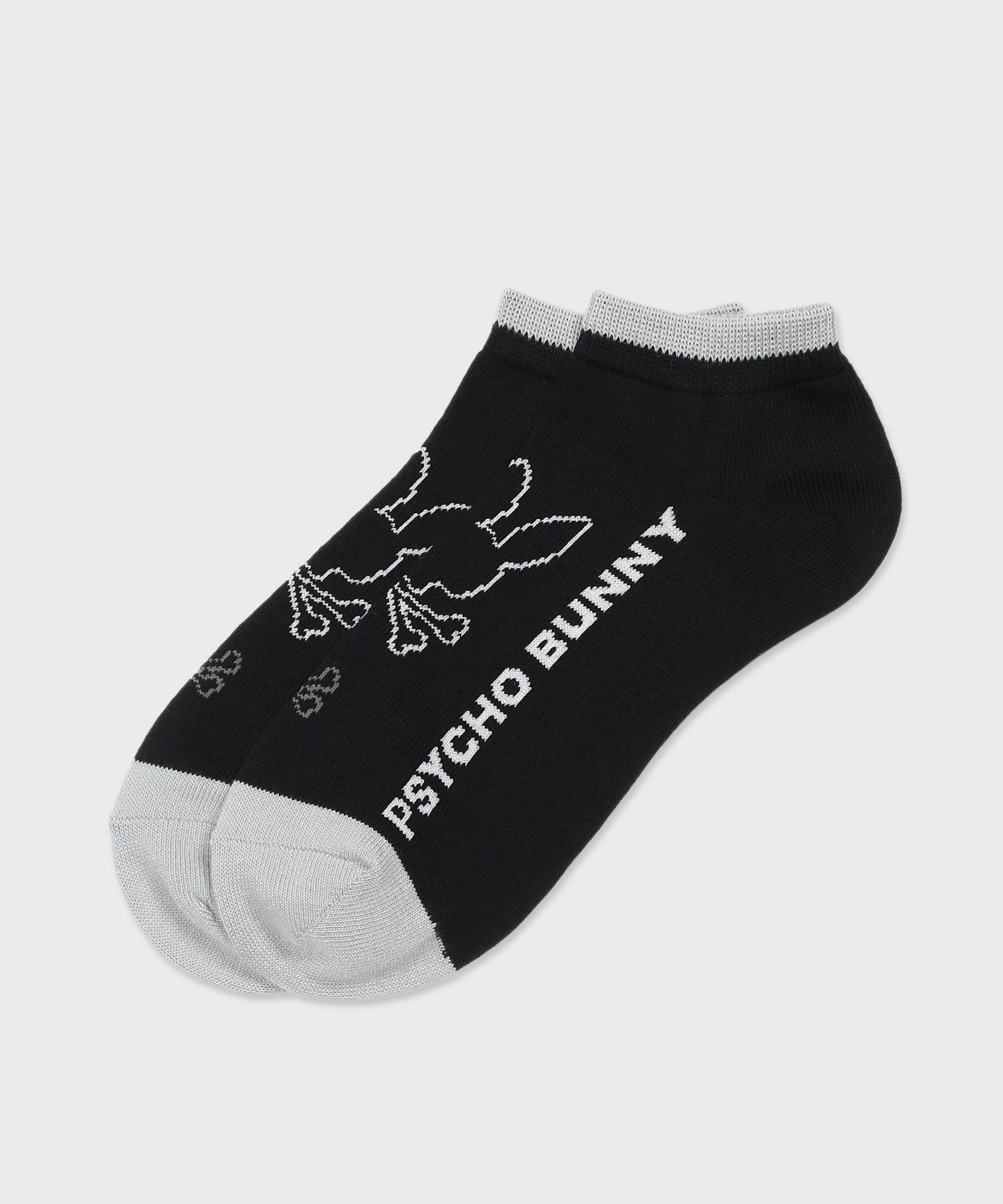Psycho Bunny [GOLF]2BUNNYアンクルソックス サイコバニー ファッション雑貨 その他のファッション雑貨 ブラック ブルー