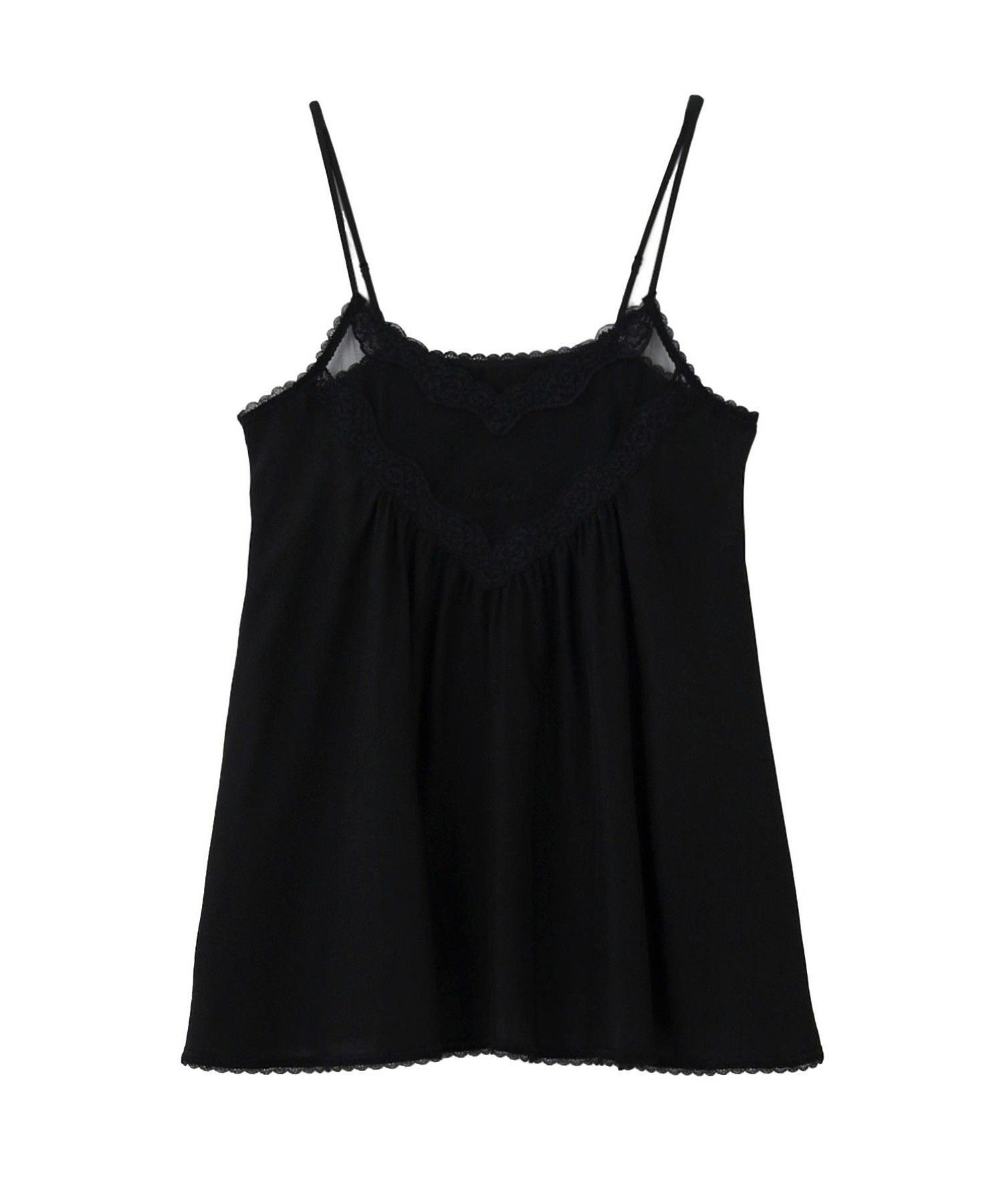 MILKFED. GATHERED CAMISOLE ミルクフェド トップス カットソー・Tシャツ ホワイト ブラック