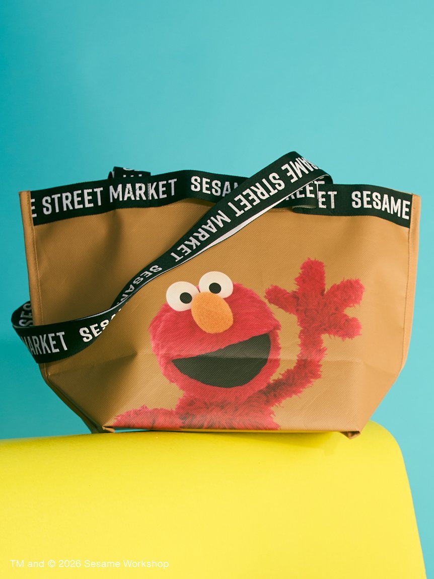 SESAME STREET MARKET ジャガードテープバッグ(SMALL) セサミストリートマーケット バッグ エコバッグ・サブバッグ ベージュ グリーン グレー
