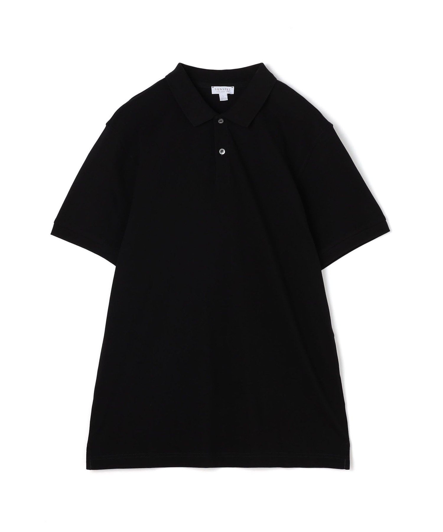 TOMORROWLAND BUYING WEAR SUNSPELコットン ピケポロシャツ トゥモローランド トップス ポロシャツ ネイビー ブラック【送料無料】