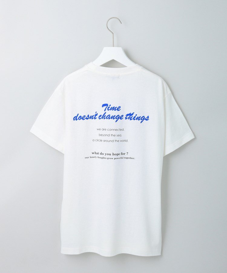 【SALE／60 OFF】INDIVI 【WORLD for the World】バックプリント ロゴTシャツ インディヴィ トップス カットソー Tシャツ ホワイト ブラック