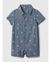 ベビーギャップ　ベビー服 【SALE／40%OFF】GAP (K)デニム ショートオール (ベビー) ギャップ マタニティウェア・ベビー用品 ロンパース・カバーオール ブルー