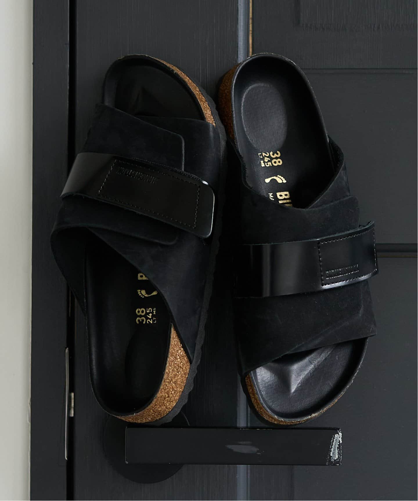 417 EDIFICE 《予約》BIRKENSTOCK KYOTO HIGH SHINE フォーワンセブン エディフィス シューズ・靴 サンダル ブラック ベージュ【送料無料】