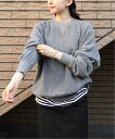 THE SHINZONE COTTON WOOL SWEATSHIRT ステップス トップス スウェット・トレーナー グレー ネイビー【送料無料】