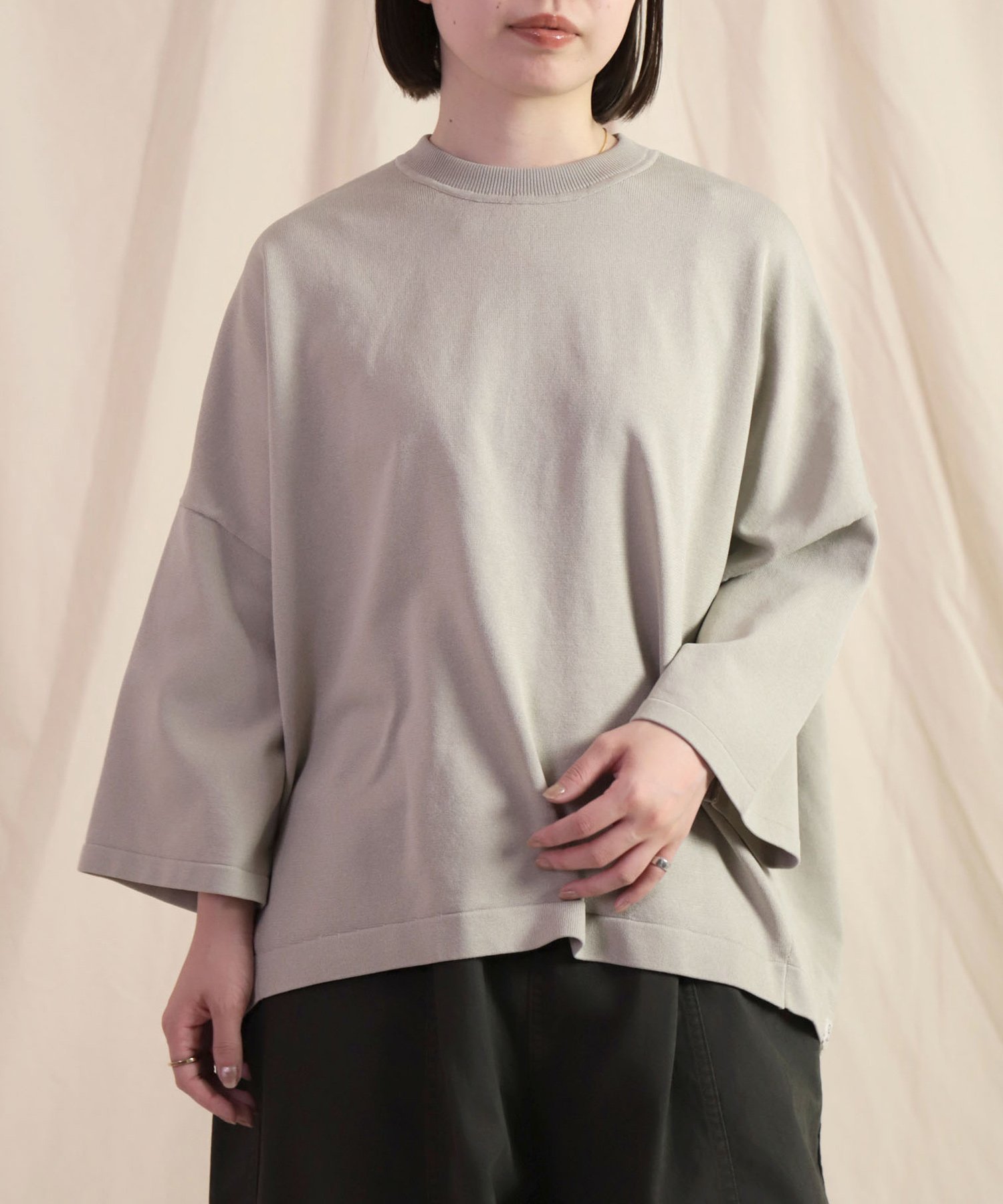 Brocante ハイゲージニット ココンプルオーバー ドミンゴ トップス カットソー・Tシャツ ブラウン ブラック グレー【送料無料】