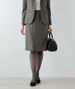 【SALE/41%OFF】NEWYORKER WOMEN L-SIZE 【L】ウールシャークスキン ストレートスカート ニューヨーカー エルサイズ スカート その他のスカート ブルー ブラウン【送料無料】(4)