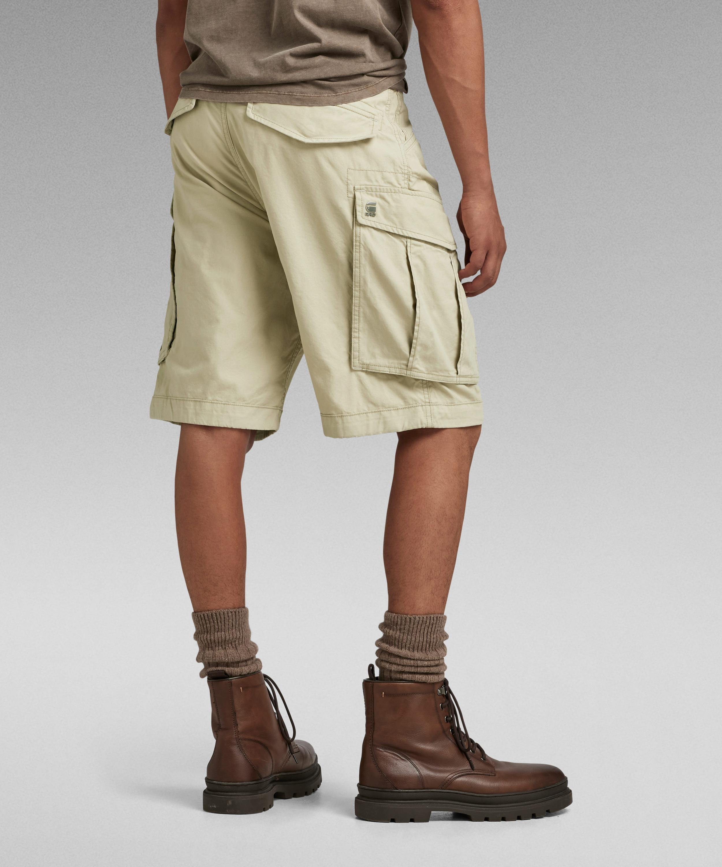 【公式ショップ】ROVIC ZIP RELAXED SHORTS/リラックスワイドカーゴショートパンツ ジースターロゥ パンツ その他のパンツ カーキグリーン