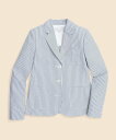 BROOKS BROTHERS コットン シアサッカーストライプ 3ボタンジャケット ブルックス ブラザーズ ジャケット・アウター テーラードジャケット・ブレザー ホワイト【送料無料】(4)