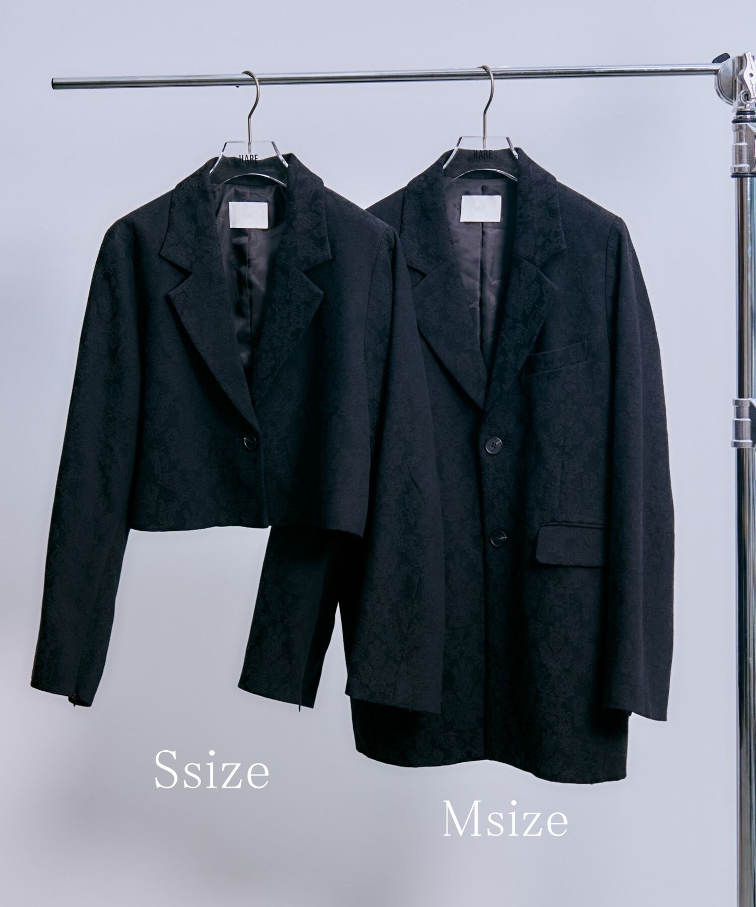 HARE VINTAGEジャガード2WAYジャケット ハレ ジャケット・アウター テーラードジャケット・ブレザー パープル ブラック ブラウン ネイビー