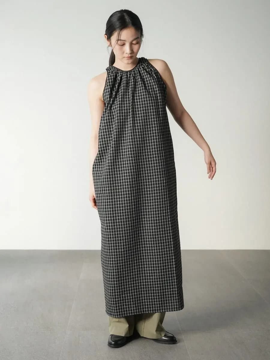 FIKA. Seersucker check onepiece ラシュッド ワンピース・ドレス その他のワンピース・ドレス ホワイト ブラック【送料無料】