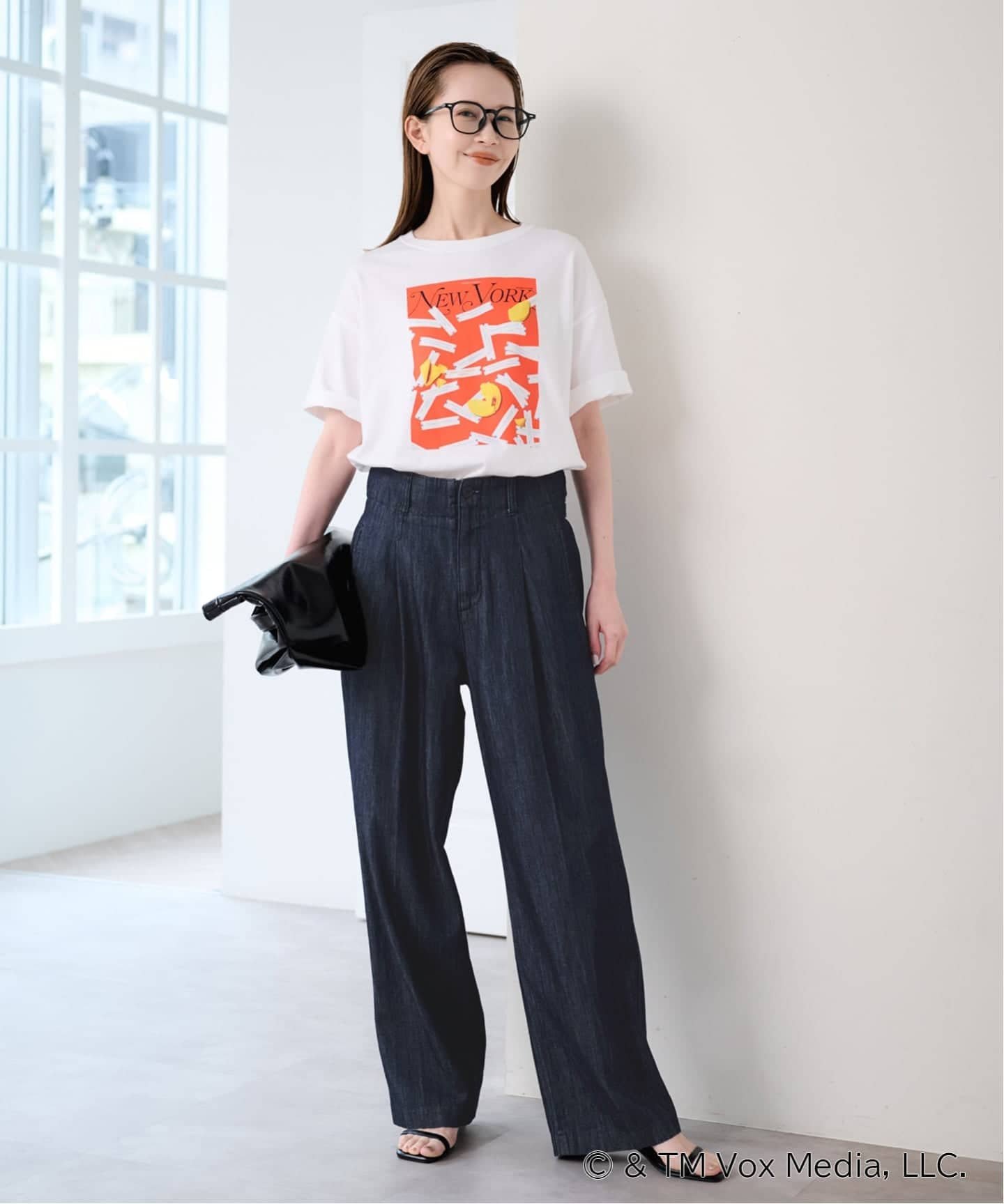 U by SPICK&SPAN New York Magazine フォトTEE ユーバイスピックアンドスパン トップス カットソー・Tシャツ ホワイト