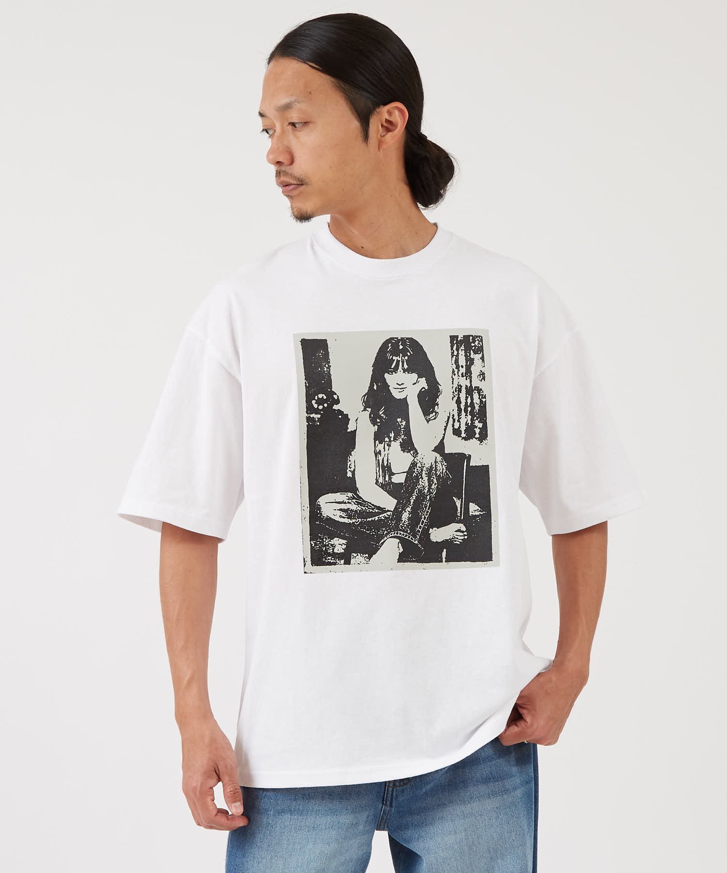 SIDEWAY STANCE SIDEWAY STANCE サイドウェイスタンス ガールズフォト 半袖Tシャツ インプローブス トップス カットソー・Tシャツ ブラック ホワイト