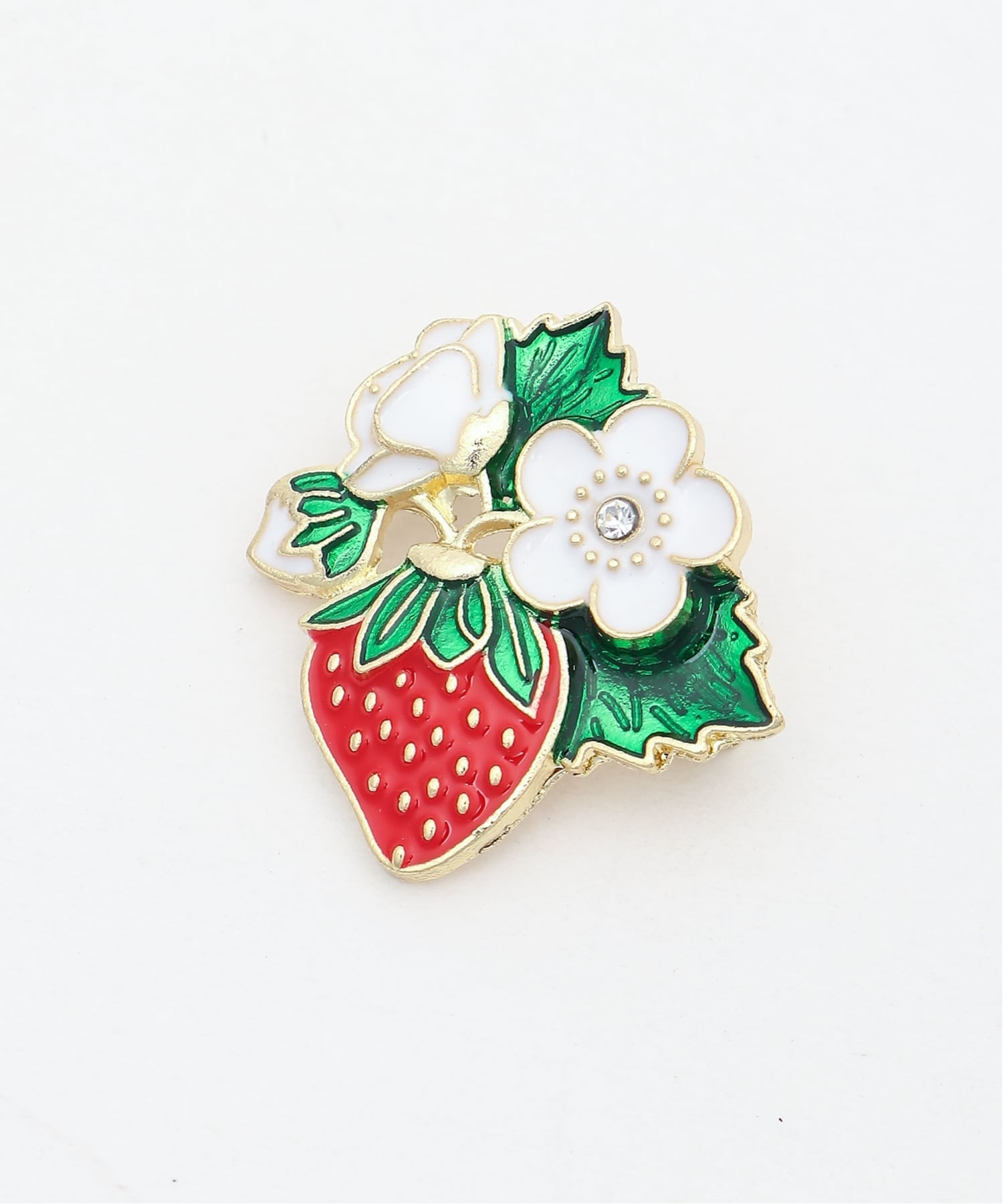 styiro styiro/いちごと白花のブローチ イストワール アクセサリー・腕時計 ブローチ・コサージュ・バッジの商品画像 3