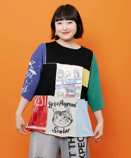 GSC WOMENS SELECT ScoLar/スカラー リメイク風切替 TEE (WOMENS) ゴースローキャラバン トップス カットソー・Tシャツ