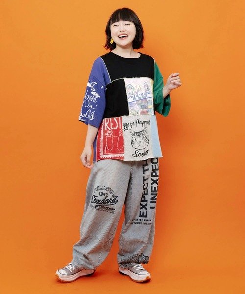 GSC WOMENS SELECT ScoLar/スカラー リメイク風切替 TEE (WOMENS) ゴースローキャラバン トップス カットソー・Tシャツ