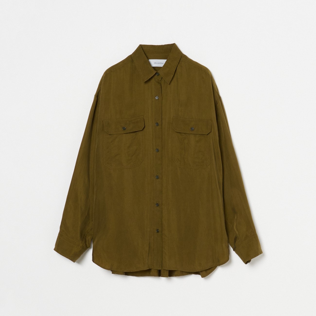 HELIOPOLE FIBRIL POCKET SHIRT エリオポール トップス シャツ・ブラウス グリーン ネイビー