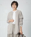 【SALE／50 OFF】J.PRESS LADIES L 【洗える】BONNY クルーネック ニット アウター ジェイプレス トップス カーディガン ベージュ グレー ブルー【送料無料】