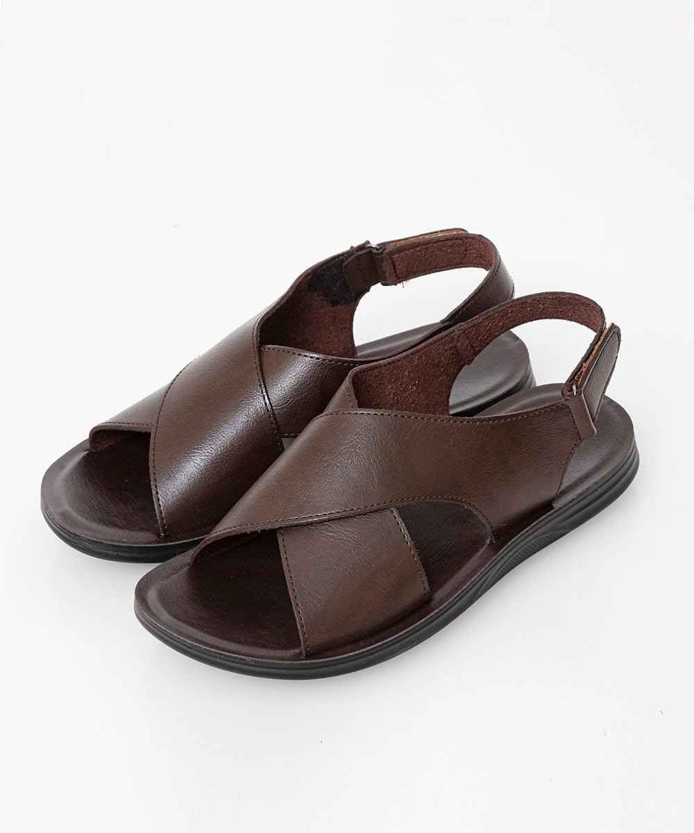 MK MICHEL KLEIN homme クロスベルトストラップサンダル ミッシェルクランオム シ
