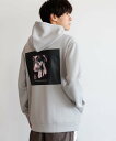 【SALE/47%OFF】LAKOLE バックプリントエアパーカー ラコレ トップス パーカー・フーディー グレー ネイビー ホワイト